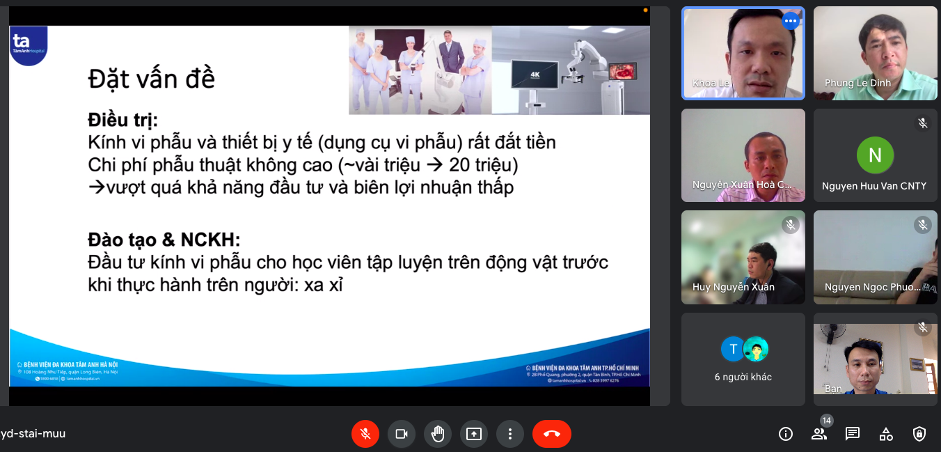 Hội đồng xét duyệt h?sơ của nghiên cứu: Nghiên cứu thiết k?h?thống vi phẫu DKTA và đánh giá s?dụng trong đào tạo vi phẫu thuật tiền lâm sàng (t?Bệnh viện Tâm Anh, Tp. H?Chí Minh).